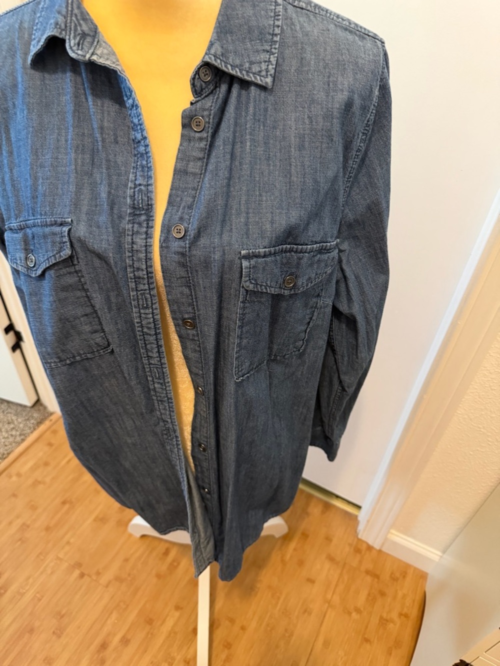 Denim 24/7 Light Blue Denim Top with Heart Logo